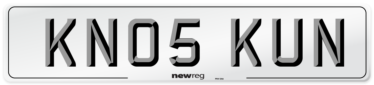 KN05 KUN Number Plate from New Reg